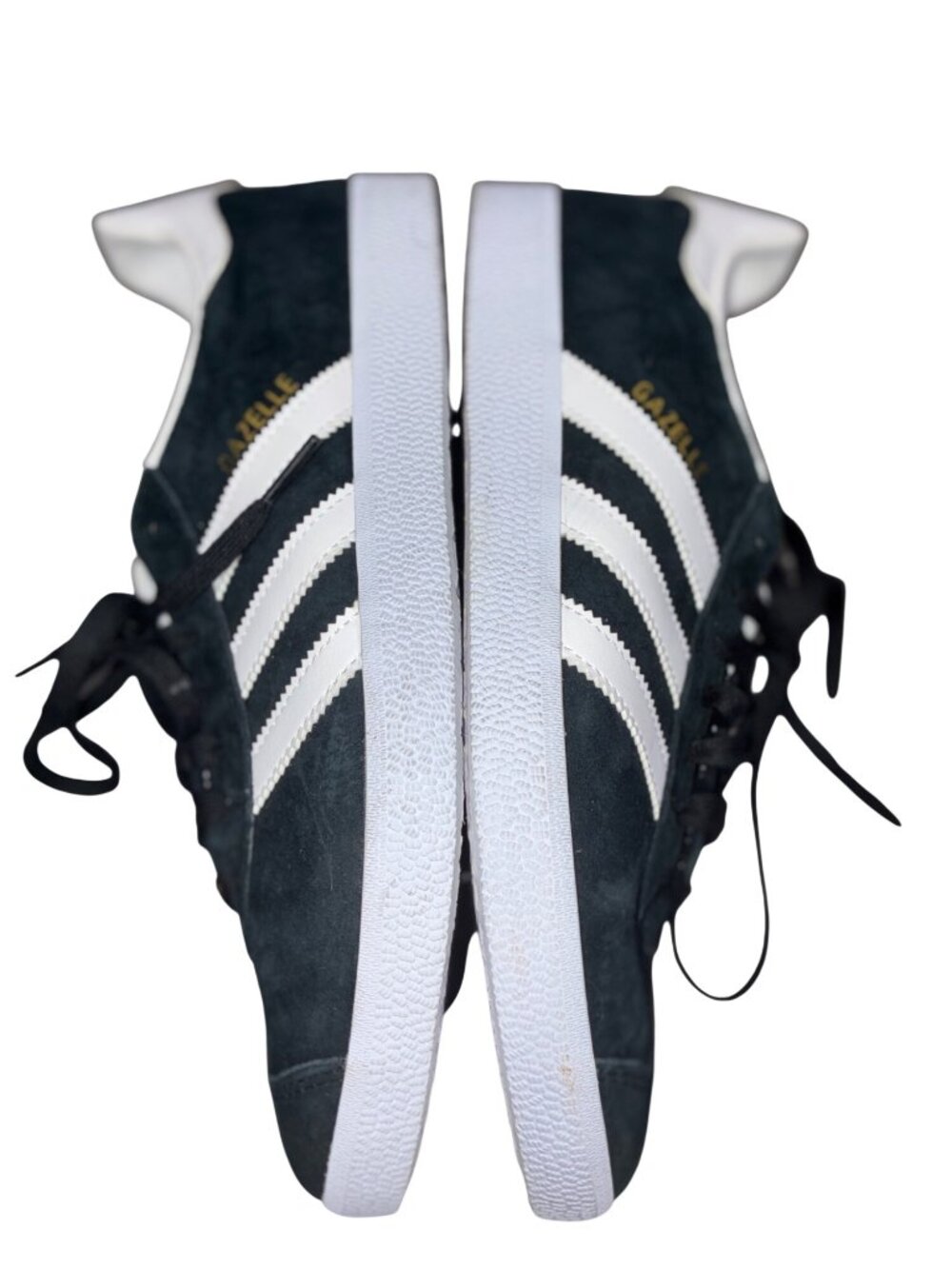 Adidas Originals Gazelle Mens Sneakers Black Suede Athletic Shoes Size 8.5 US - Picture 10 of 11